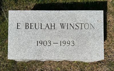Dr. Ethna Beulah Winston’s grave in Palisado Cemetery.