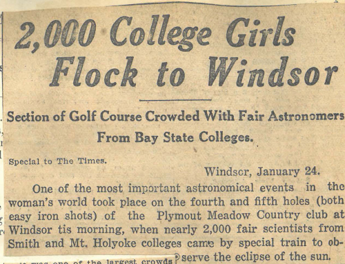 Women Scientists View Total Solar Eclipse on Windsor Golf Course