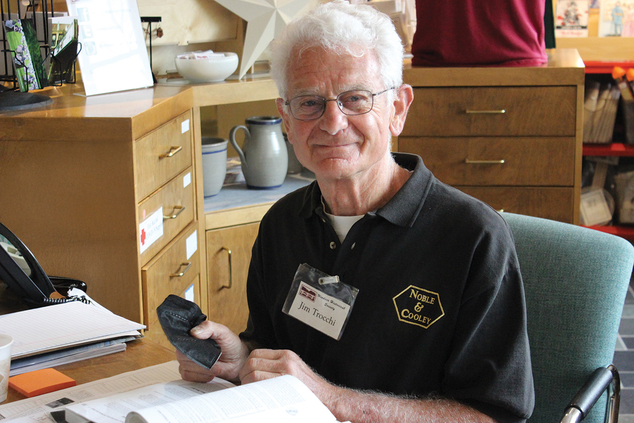 Jim Trocchi at the front desk
